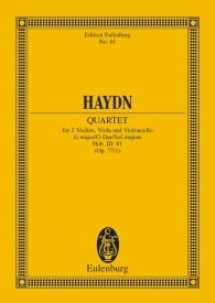 Haydn: String Quartet G major, Komplimentier Opus 77/1 Hob. III: 81 (Study Score) published by Eulenburg